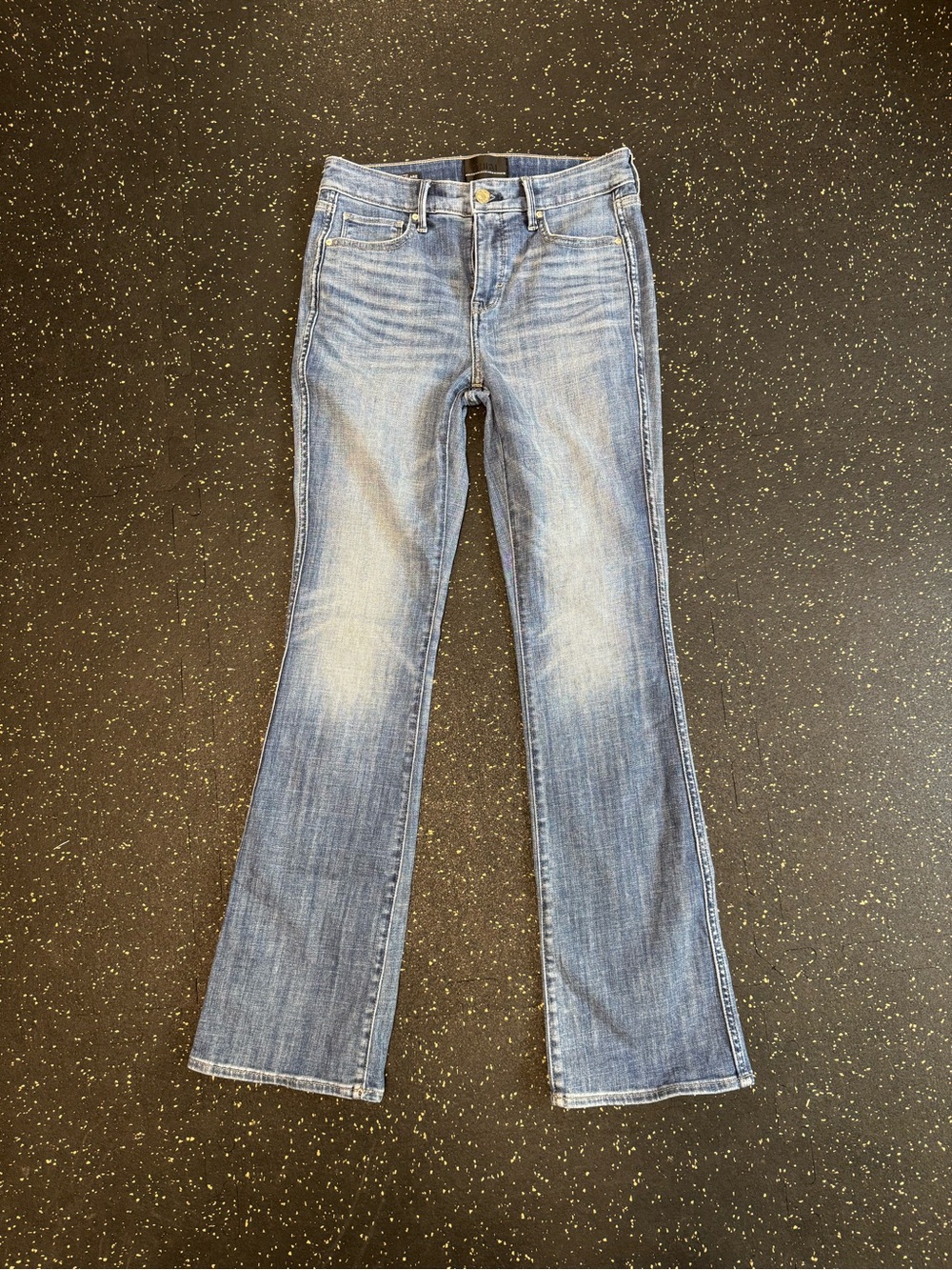 White House Black Market Women's Light Blue High Rise Skinny Flare Jeans